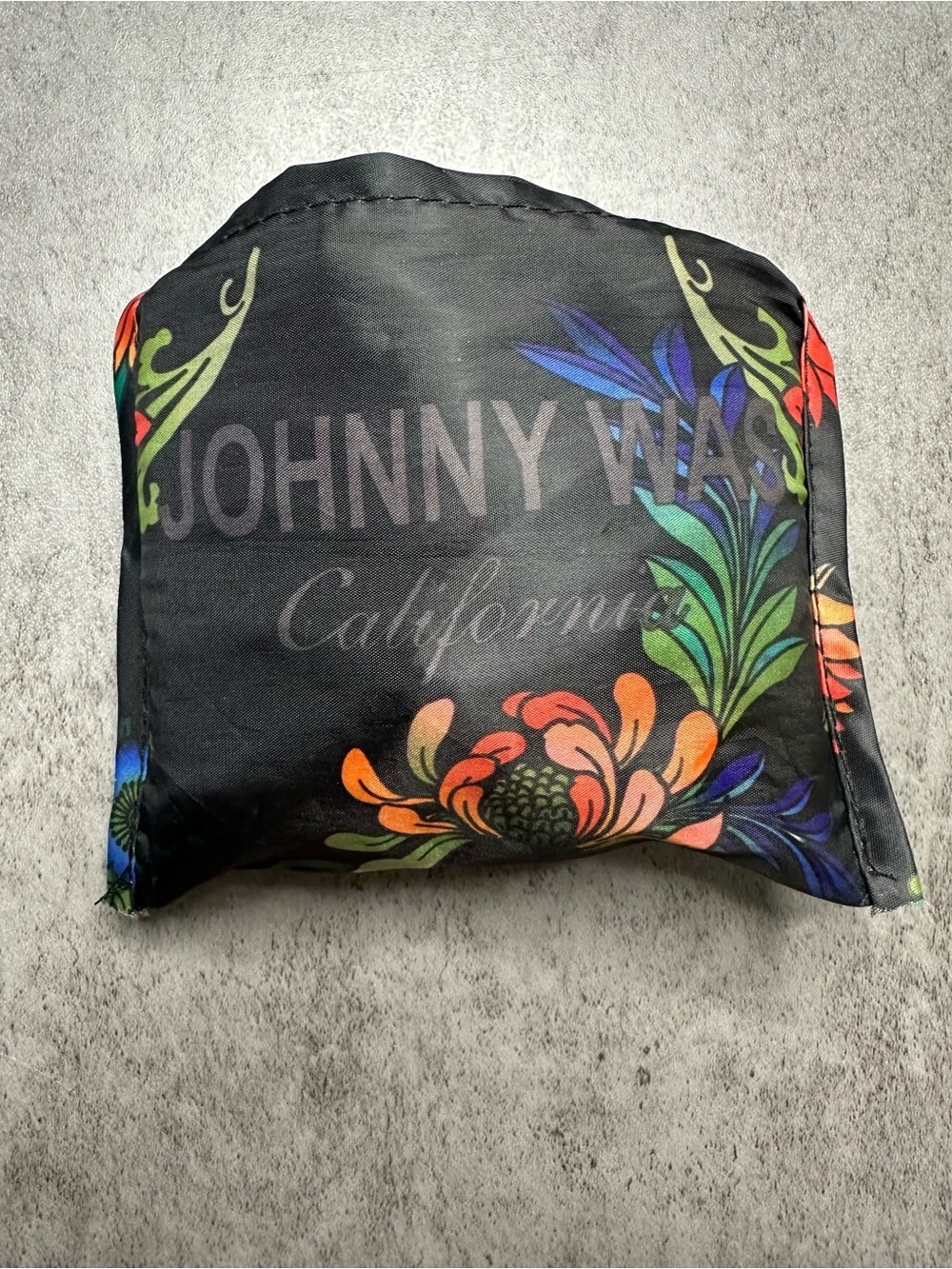Johnny Was Black Floral & Parrot Reusable Tote - Picture 5 of 5